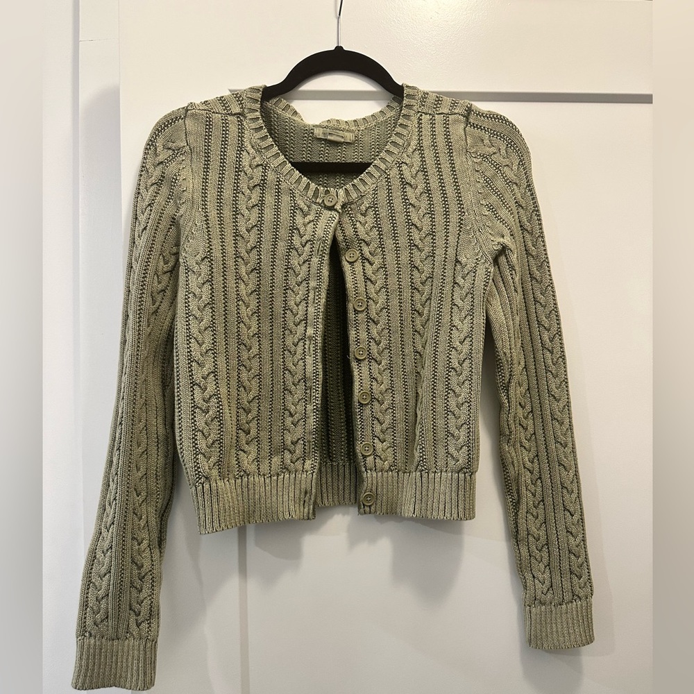 American Eagle Green Knit Sweater